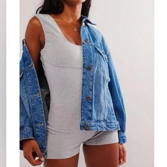 Free People Tops - FREE PEOPLE weekend friend shortie bodysuit Sz XL  NEW